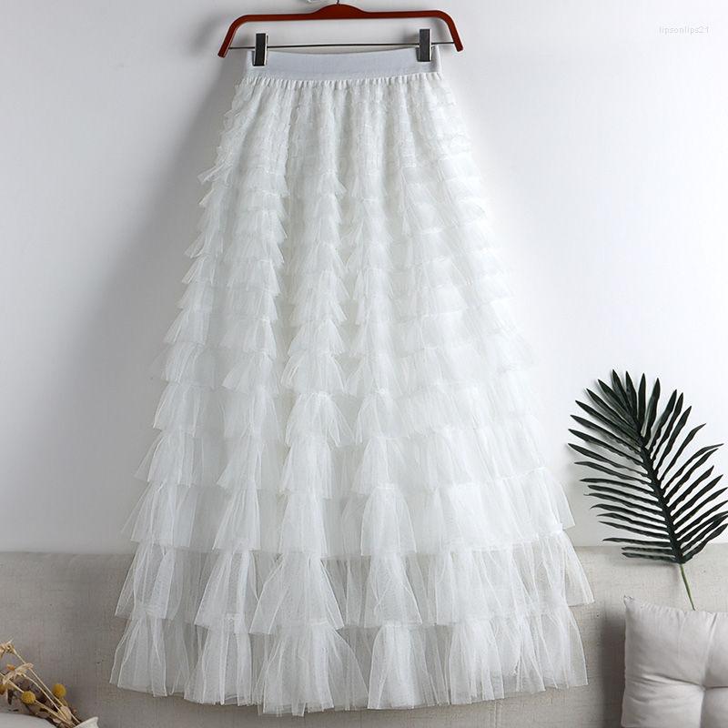 Skirts 2022 Autumn Winter Vintage Cascading Ruffles Skirt Women High Elastic Waist Mesh Pleated Long Tutu Jupe Longue, Beige
Skirts 2022 Autumn Winter Vintage Cascading Ruffles Skirt Women High Elastic Waist Mesh Pleated Long Tutu Jupe Longue, Beige