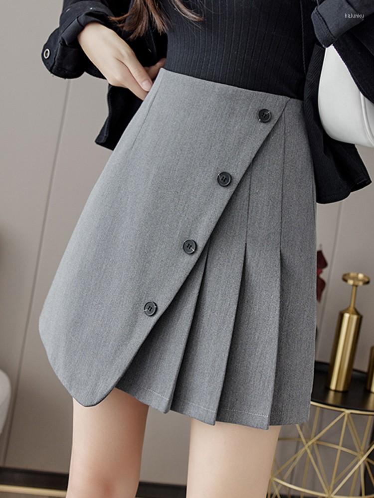 Skirts Gray Suit Short Skirt Female Autumn And Winter Irregular A-line Thin Pleated High Waist Hip
Skirts Gray Suit Short Skirt Female Autumn And Winter Irregular A-line Thin Pleated High Waist Hip
