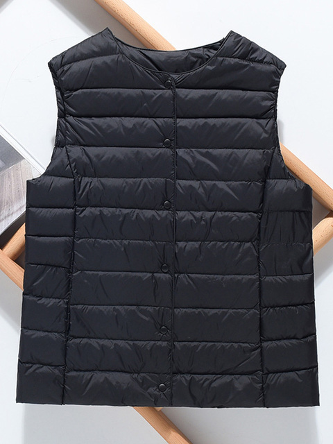Women's Down Parkas Women's Warm Vest Spring Lightweight Padded Jackets Ultralight Winter Light Quilted Coats Puffer Woman down Coat lady du