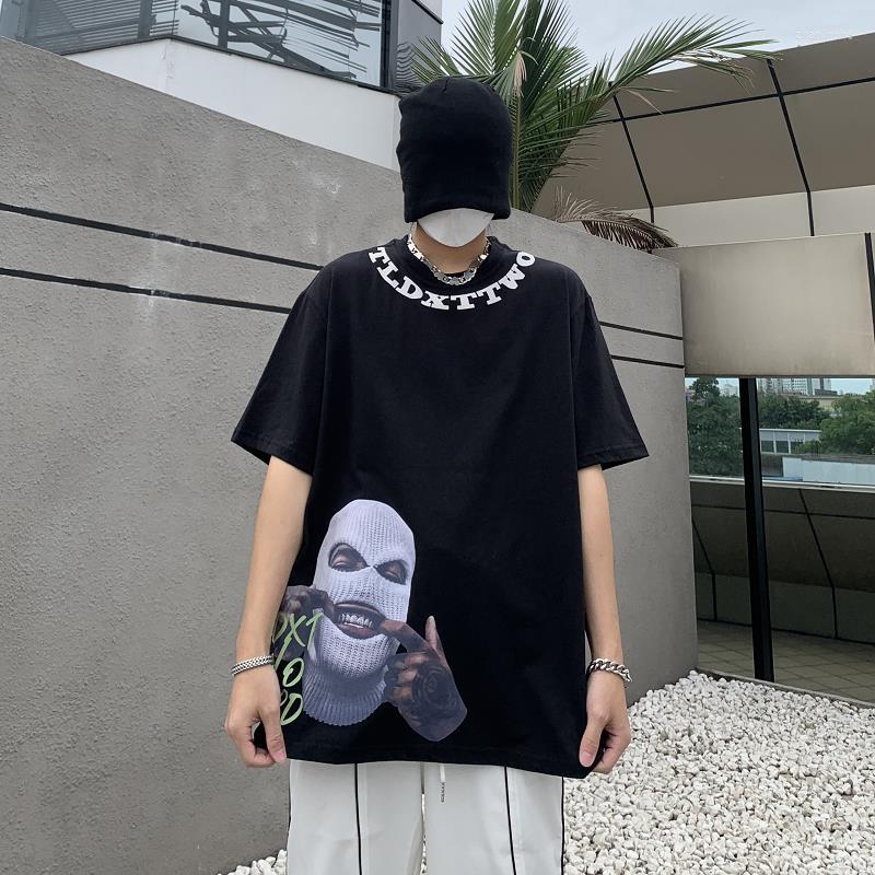 Men's T Shirts Mask Men Letter Embroidery Cotton Summer Shirt Male And Female Round Neck Casual Oversized Tees Loose Streetwear Tops, Black
Men's T Shirts Mask Men Letter Embroidery Cotton Summer Shirt Male And Female Round Neck Casual Oversized Tees Loose Streetwear Tops, Black