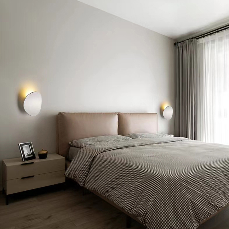 Modern LED Wall Light Bedroom Bedside Lamp Simple Fashion Hotel Room Wall Lamps Background Sconce