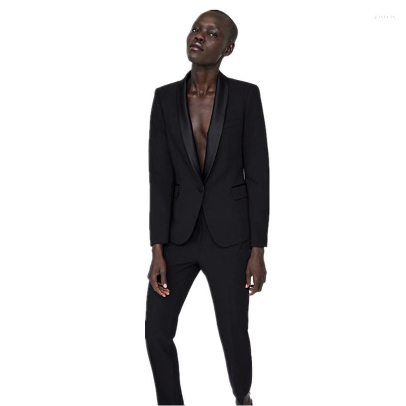 Women' Two Piece Pants Suits Women' Trouser Suit Fashion Casual Single Button 2 Set Blazer Female Custom Made, Black
Women' Two Piece Pants Suits Women' Trouser Suit Fashion Casual Single Button 2 Set Blazer Female Custom Made, Black