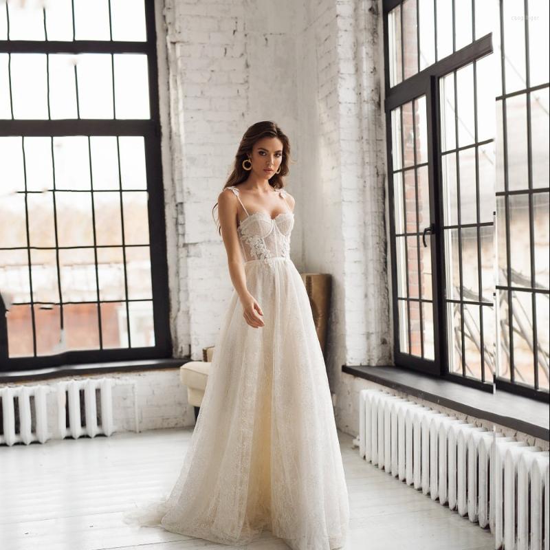 Wedding Dress Spaghetti Straps Lace Appliques 2022 Corset Closure Elegant Sweetheart A-Line Bridal Gowns, White
Wedding Dress Spaghetti Straps Lace Appliques 2022 Corset Closure Elegant Sweetheart A-Line Bridal Gowns, White
