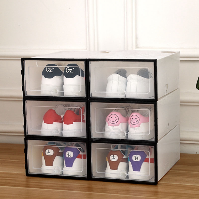 Thicken Clear Plastic Shoe Box Dustproof Shoe Storage Boxes Drawer Type Transparent Organizer Shoes Case Stackable Storages Cases BH7706 TYJ