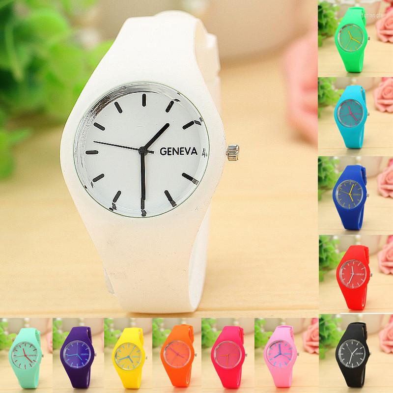 Wristwatches Casual Simple Style Jelly Quartz-watch Silicone Strap Ladies Bracelet Watch Perfect Gift Watches For Women Relojes Hombre 2022, Green