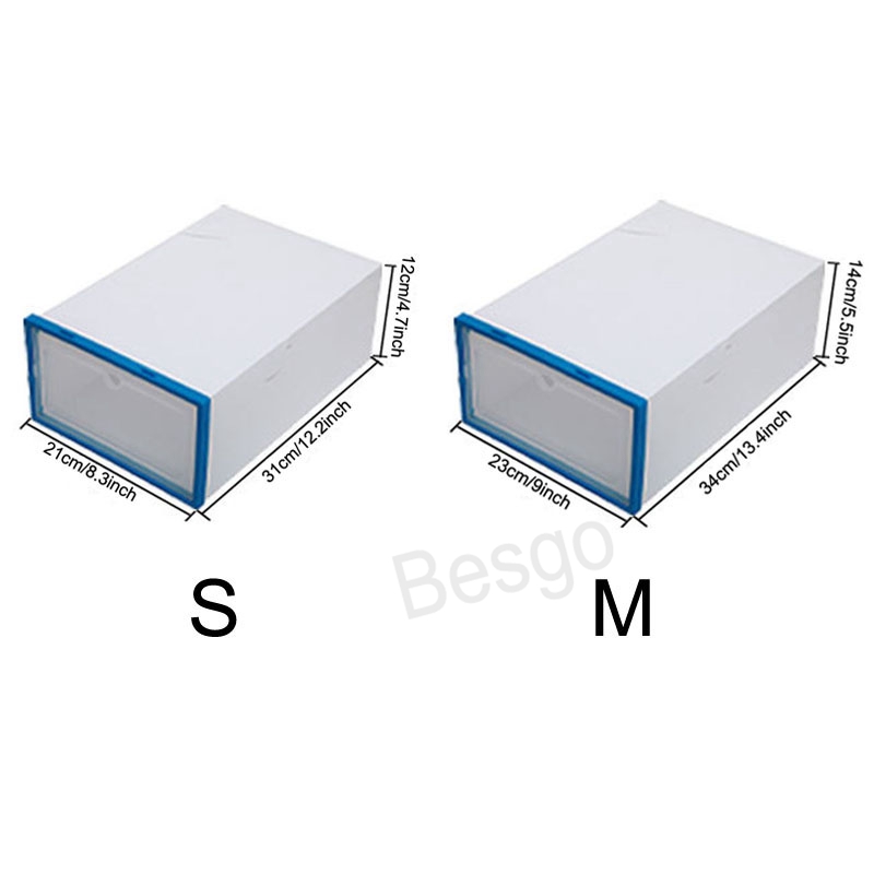 Thicken Clear Plastic Shoe Box Dustproof Shoe Storage Boxes Drawer Type Transparent Organizer Shoes Case Stackable Storages Cases BH7706 TYJ