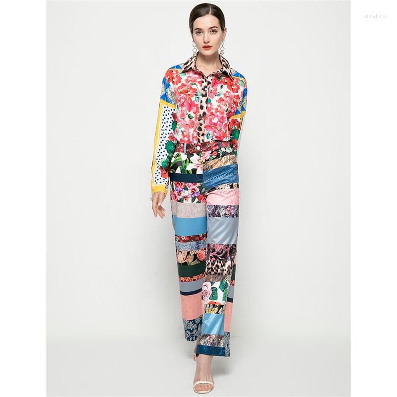 Women' Tracksuits Runway Designer Set High Quality Spring Summer Women Suits Long Sleeves Print Shirt Pants Two-piece Sets NP1446N, Picture shown
Women' Tracksuits Runway Designer Set High Quality Spring Summer Women Suits Long Sleeves Print Shirt Pants Two-piece Sets NP1446N, Picture shown