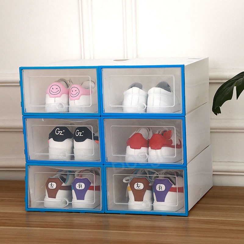 Thicken Clear Plastic Shoe Box Dustproof Shoe Storage Boxes Drawer Type Transparent Organizer Shoes Case Stackable Storages Cases BH7706 TYJ