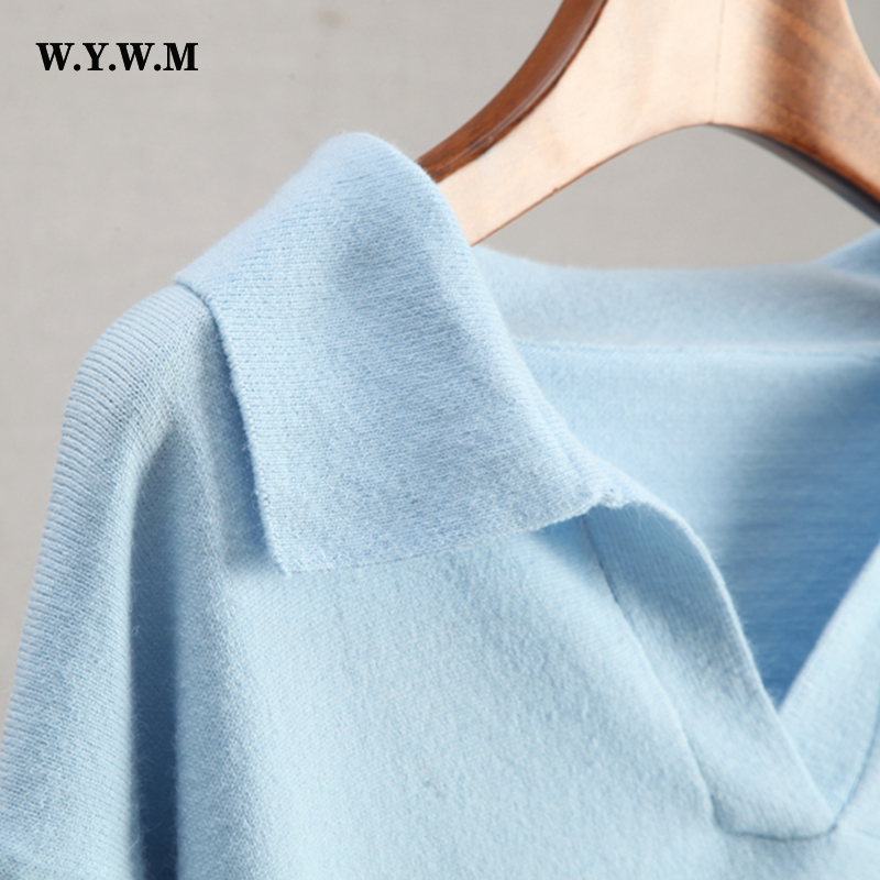 Women's Two Piece Pants WYWM Chic Soft Knitted Sweater Pants Suits Women Autumn Winter Casual Fashion Ladies Sets 2 Pieces V-neck Loose Female To