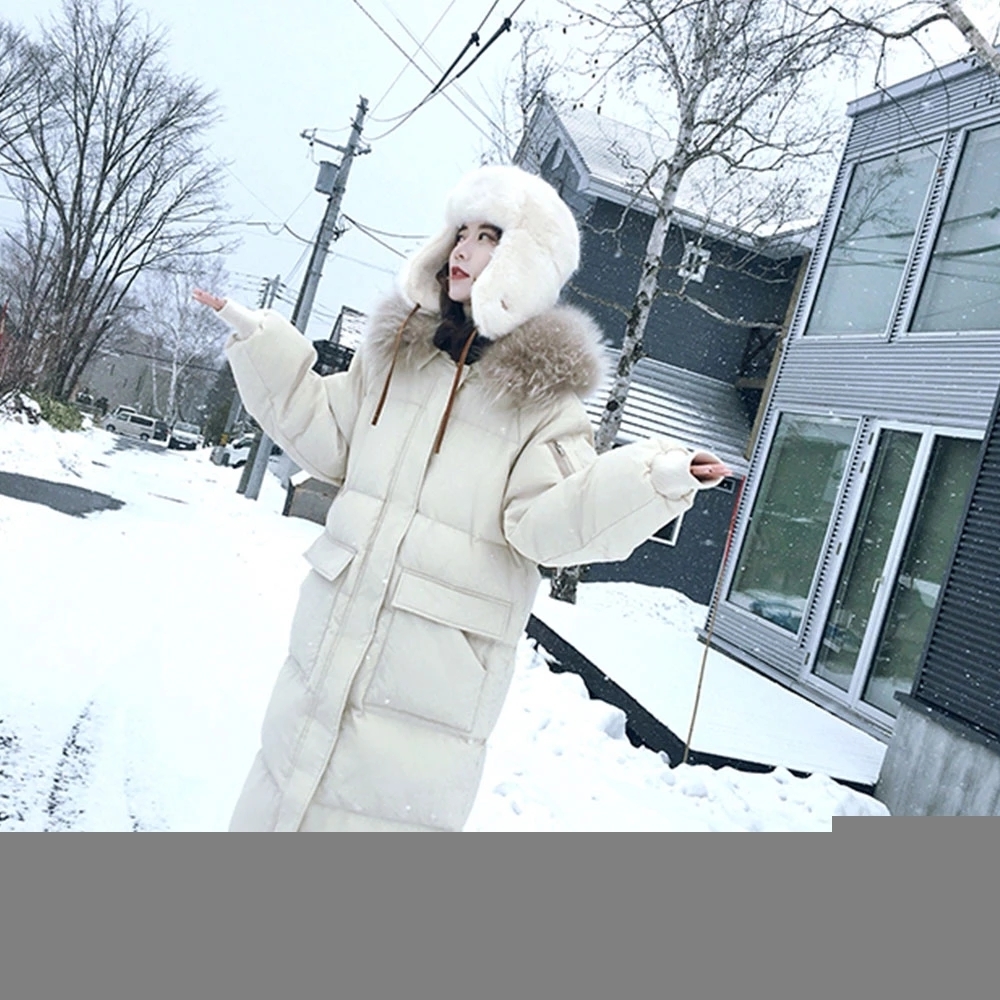 Women's Down Parkas Women Double Sided Down Long Jacket Winter Turtleneck Coat Warm Parkas Snow Outwear Oversized Long Winter Jacket 221007