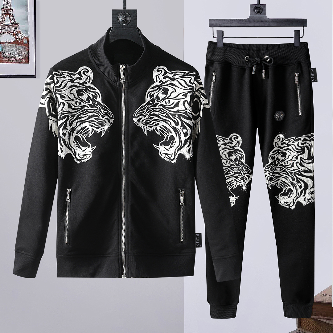 PP SS22 Skull Tracksuit Letter Print suit Tracksuits Set Hooded Pullover Sweater Men's Black 02
PP SS22 Skull Tracksuit Letter Print suit Tracksuits Set Hooded Pullover Sweater Men's Black 02