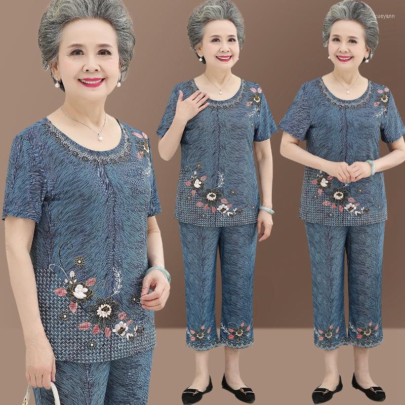 Women's Tracksuits Middle-aged Women's Summer Sets Fashion Printing T-shirt Tops & Seven Points Pants 2 Pcs Suit Grandma Clothing, Khaki
Women's Tracksuits Middle-aged Women's Summer Sets Fashion Printing T-shirt Tops & Seven Points Pants 2 Pcs Suit Grandma Clothing, Khaki