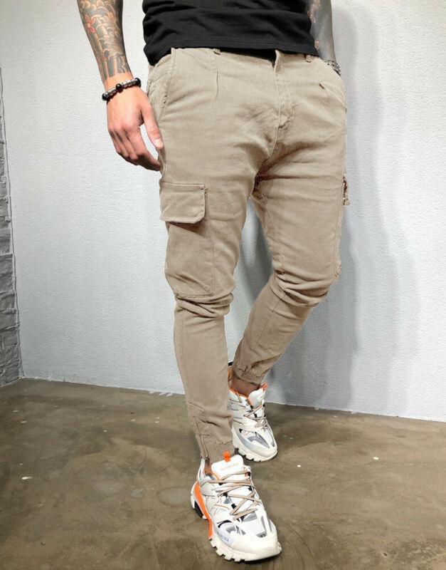 Men's Pants Men's Slim Pocket Straight Leg Cargo Trousers Jogging Hip Hop Harem Skinny Male Sweatpants Winter Overalls, Black
Men's Pants Men's Slim Pocket Straight Leg Cargo Trousers Jogging Hip Hop Harem Skinny Male Sweatpants Winter Overalls, Black