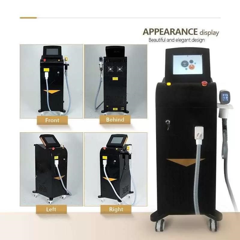 CE approved professnal laser diode 808 vertical diode hair removal 755/808/1064nm 1200W suitable for all colours of skin 2023