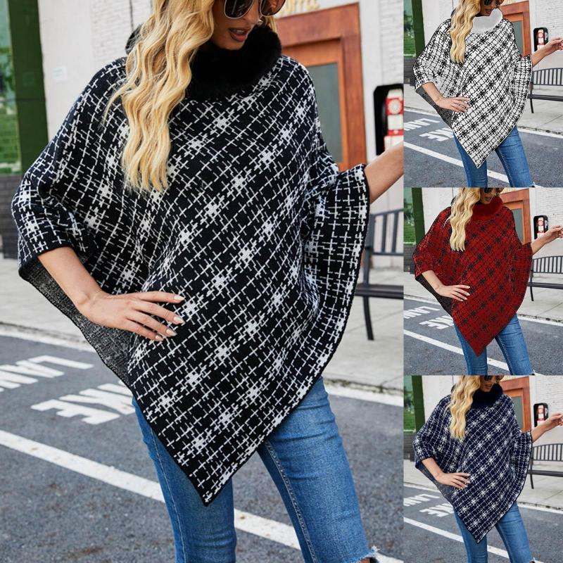 Women's Sweaters Womens Ponchos Irregular Turtleneck Capes Autumn Winter Knitted Cape Coat Ladies Casual Pullover 2022, Black
Women's Sweaters Womens Ponchos Irregular Turtleneck Capes Autumn Winter Knitted Cape Coat Ladies Casual Pullover 2022, Black