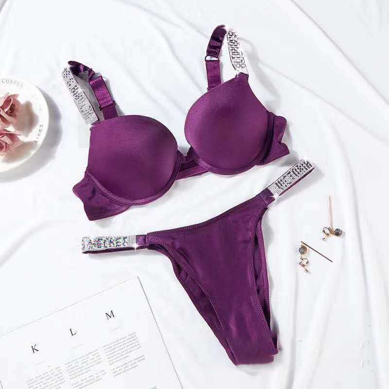 Sexy Set Brassiere suit gather sexy bra sets girl smooth breathable underwear set adjustable female diamond underwear womens vs briefs Bras l11923