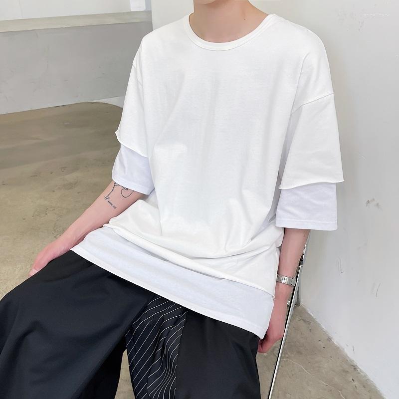 Men's T Shirts Men's Short Sleeve T-Shirt Summer Large Loose Casual Personality Imitation Two T-Shirts Double Stitching, White
Men's T Shirts Men's Short Sleeve T-Shirt Summer Large Loose Casual Personality Imitation Two T-Shirts Double Stitching, White