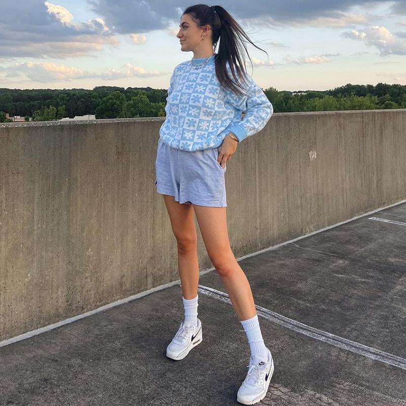 Women' Sweaters 2022 Y2K Woman Sweater Long Sleeve Round Collar Plaid Patter Loose Knitting Pullover Outwears Women Clothes, Blue
Women' Sweaters 2022 Y2K Woman Sweater Long Sleeve Round Collar Plaid Patter Loose Knitting Pullover Outwears Women Clothes, Blue