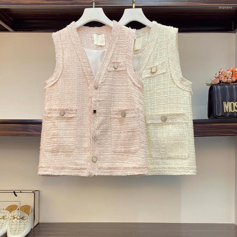 Women's Vests MissLymi Big Size Women Tweed Vest French Elegant Autumn Winter 2022 V-neck Single Breasted Luxury Long Coat Female, Pink
Women's Vests MissLymi Big Size Women Tweed Vest French Elegant Autumn Winter 2022 V-neck Single Breasted Luxury Long Coat Female, Pink
