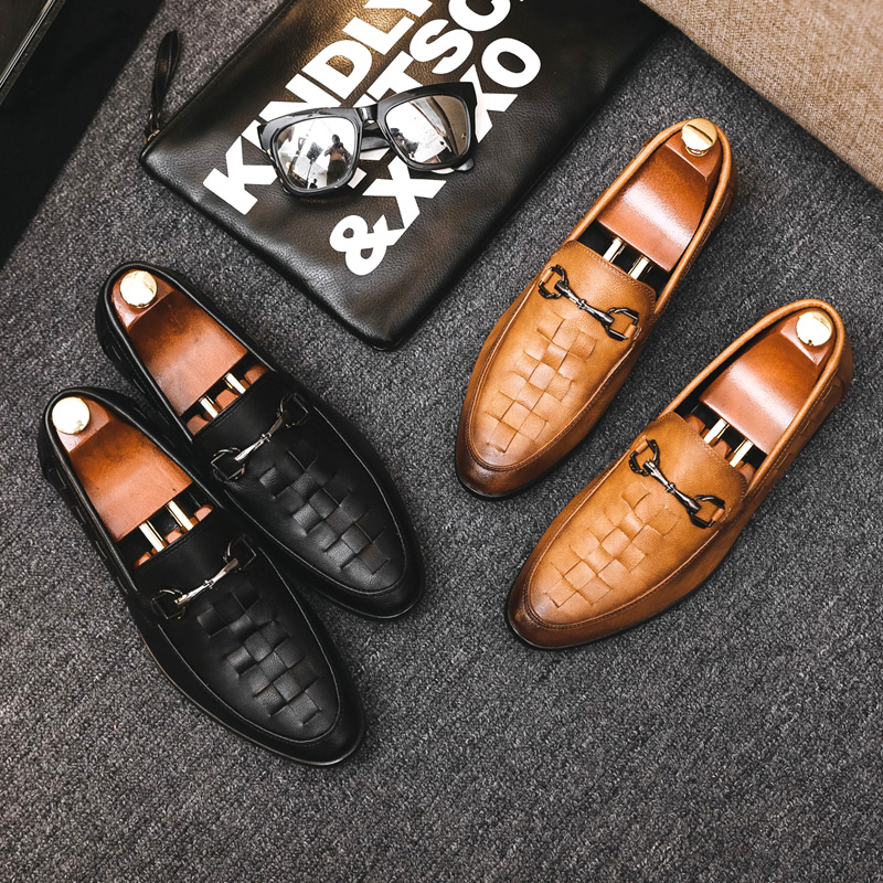 Braided Brogue Leather Oxford Shoes Vintage Old Metal Buckle Pointed Toe One Stirrup Men's Fashion Formal Casual Shoes Various Sizes, Black
Braided Brogue Leather Oxford Shoes Vintage Old Metal Buckle Pointed Toe One Stirrup Men's Fashion Formal Casual Shoes Various Sizes, Black
