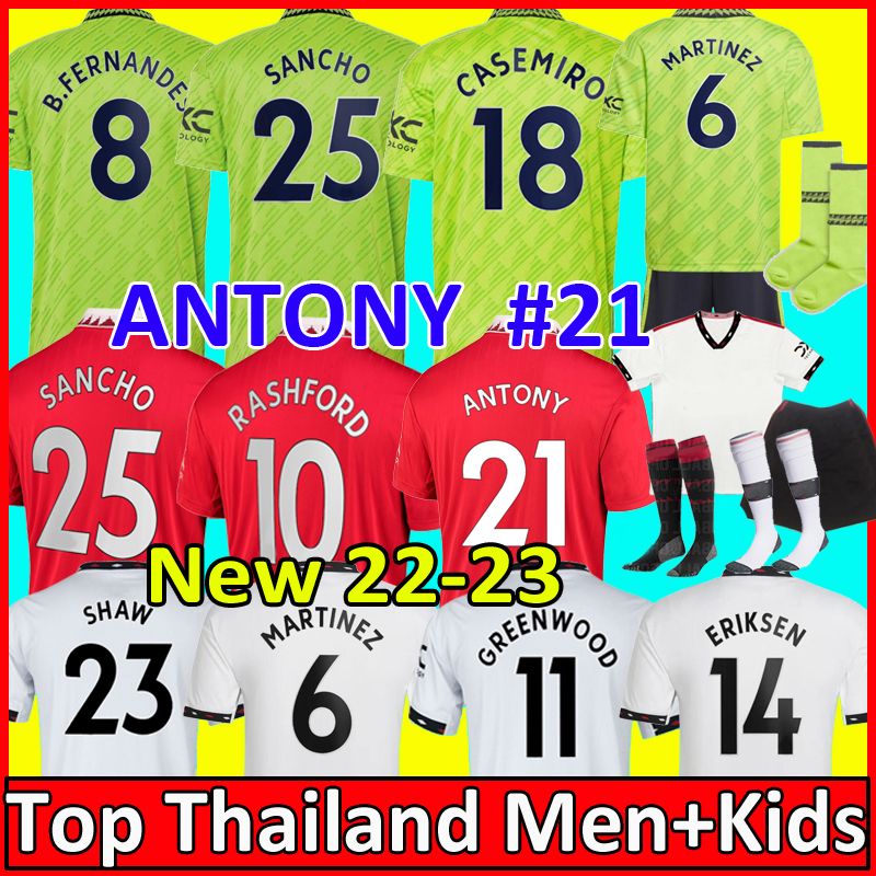 22 23 ANTONY CASEMIRO MARTINEZ ERIKSEN soccer jersey RASHFORD 2022 2023 SANCHO CAVANI B. FERNANDES FRED MancHEstErS MANS UTDS football shirt kit set Uniforms, League away
22 23 ANTONY CASEMIRO MARTINEZ ERIKSEN soccer jersey RASHFORD 2022 2023 SANCHO CAVANI B. FERNANDES FRED MancHEstErS MANS UTDS football shirt kit set Uniforms, League away