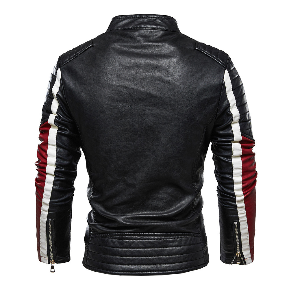 Men's Leather Faux Men Yellow PU Jacket Patchwork Biker s Casual Zipper Coat Male Motorcycle Slim Fit Fur Lined Outwear 221007