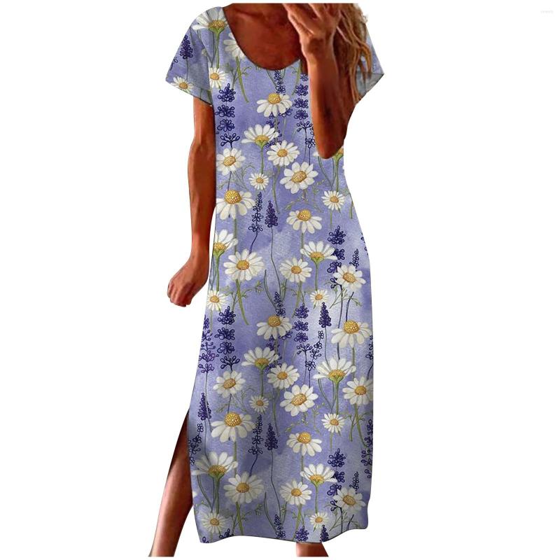 Casual Dresses Women' Summer Maxi Dress Loose Flower Print Long Short Sleeve Split Round Neck Party, Orange
Casual Dresses Women' Summer Maxi Dress Loose Flower Print Long Short Sleeve Split Round Neck Party, Orange