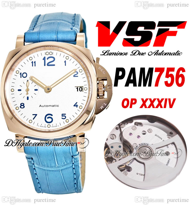 VSF 42mm VS756 OP XXXIV Automatic Mens Watch 00756 Rose Gold White Dial Blue Leather Strap Super Edition Watch PTPM Puretime
VSF 42mm VS756 OP XXXIV Automatic Mens Watch 00756 Rose Gold White Dial Blue Leather Strap Super Edition Watch PTPM Puretime