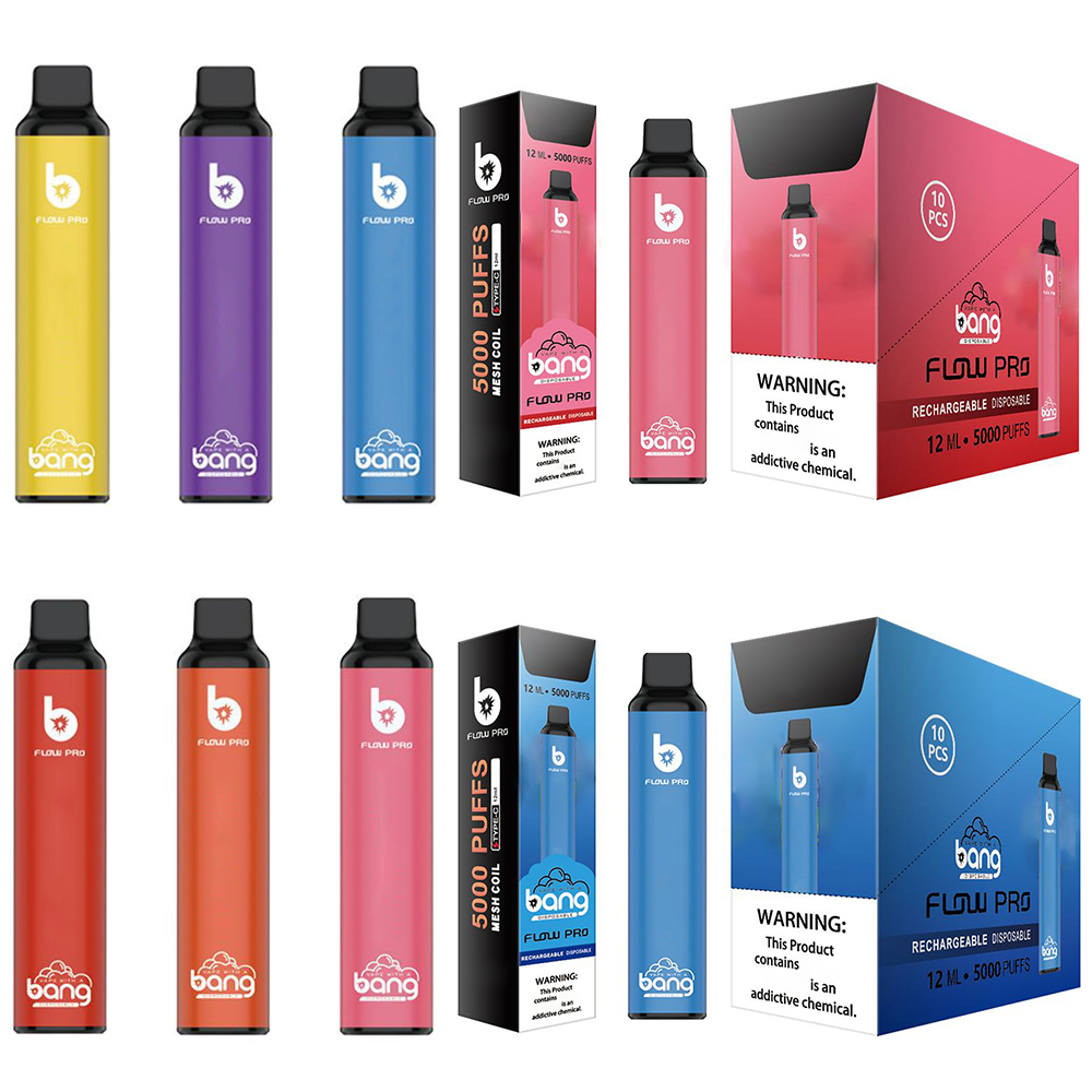 Authentic Bang Flow Pro Disposable E cigarettes 5000 Puffs Vape Pen 850mAh Rechargeable Battery 12ml Prefilled Cartridge Pods Vaporizer xxl plus max filex vapmod
Authentic Bang Flow Pro Disposable E cigarettes 5000 Puffs Vape Pen 850mAh Rechargeable Battery 12ml Prefilled Cartridge Pods Vaporizer xxl plus max filex vapmod