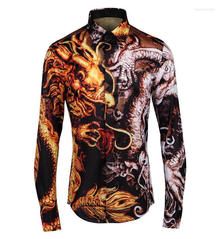 Men's Casual Shirts Luxury Men Shirt Chemise Homme Unique Gold Silver Dragon Design Mens Slim Long Sleeve Cotton Dress Brand Camisas Hombre, Picture shown
Men's Casual Shirts Luxury Men Shirt Chemise Homme Unique Gold Silver Dragon Design Mens Slim Long Sleeve Cotton Dress Brand Camisas Hombre, Picture shown