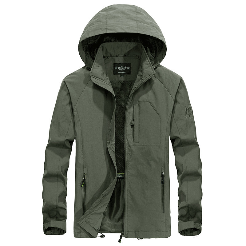 Men's Jackets Men's Waterproof Military Jacket Spring Autumn Casual Windbreaker Jackets Mens Breathable Hooded Outdoor Thin Coats 6XL Clothe