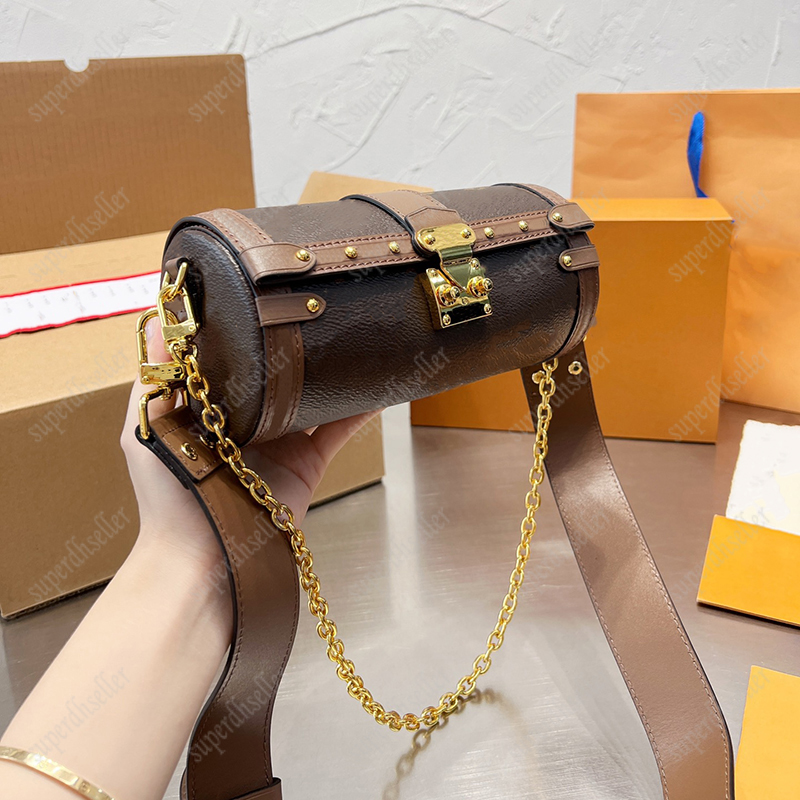 Women Barrel-Shape Shoulder Bags Designer Bag Gold Chain Crossbody Vintage Tote High Leather Embossed Flower Handbag Black Pillow Pocket Purse Fashion Handbags, Increase feight
Women Barrel-Shape Shoulder Bags Designer Bag Gold Chain Crossbody Vintage Tote High Leather Embossed Flower Handbag Black Pillow Pocket Purse Fashion Handbags, Increase feight