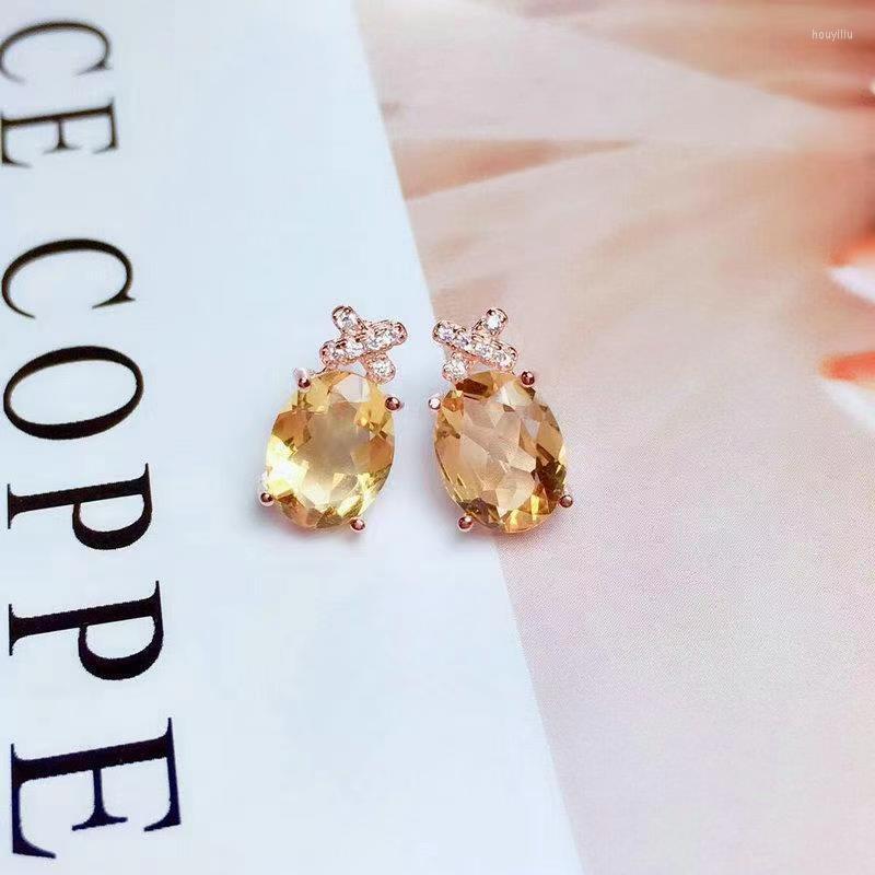 Stud Earrings Natural Citrine Female S925 Sterling Silver Temperament Simple And Versatile Yellow Crystal Korean Version Luc
Stud Earrings Natural Citrine Female S925 Sterling Silver Temperament Simple And Versatile Yellow Crystal Korean Version Luc