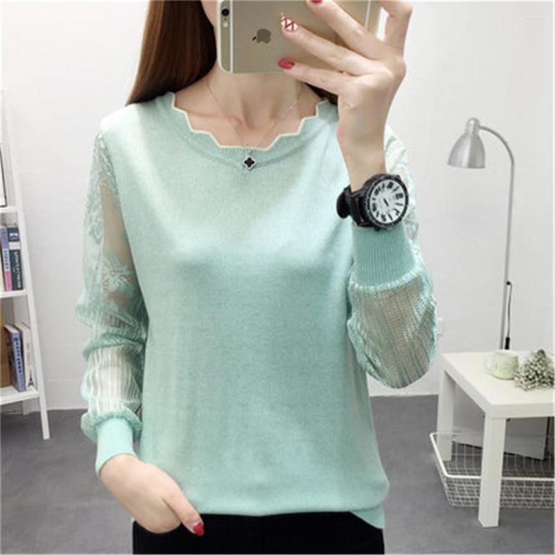 Women's Sweaters 2022 Fashion Lace Sweater Female Bottom Blouse Long Sleeve Loose Spring Thin Knitted Trend Basic Tops, Black
Women's Sweaters 2022 Fashion Lace Sweater Female Bottom Blouse Long Sleeve Loose Spring Thin Knitted Trend Basic Tops, Black