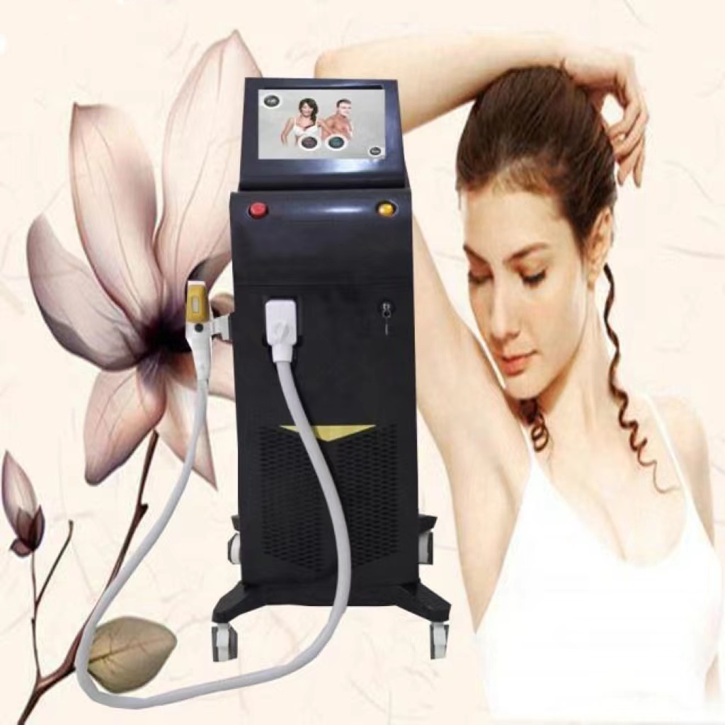 CE approved professnal laser diode 808 vertical diode hair removal 755/808/1064nm 1200W suitable for all colours of skin 2023