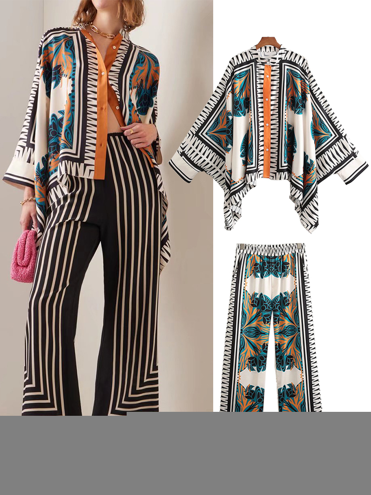 Women's Two Piece Pants Men's Tracksuits TFMLN Women 2pcs Pants Sets Summer Full Printed Oversized Blouse Cape Style Tops Female Casual Clothes 221006
Women's Two Piece Pants Men's Tracksuits TFMLN Women 2pcs Pants Sets Summer Full Printed Oversized Blouse Cape Style Tops Female Casual Clothes 221006
