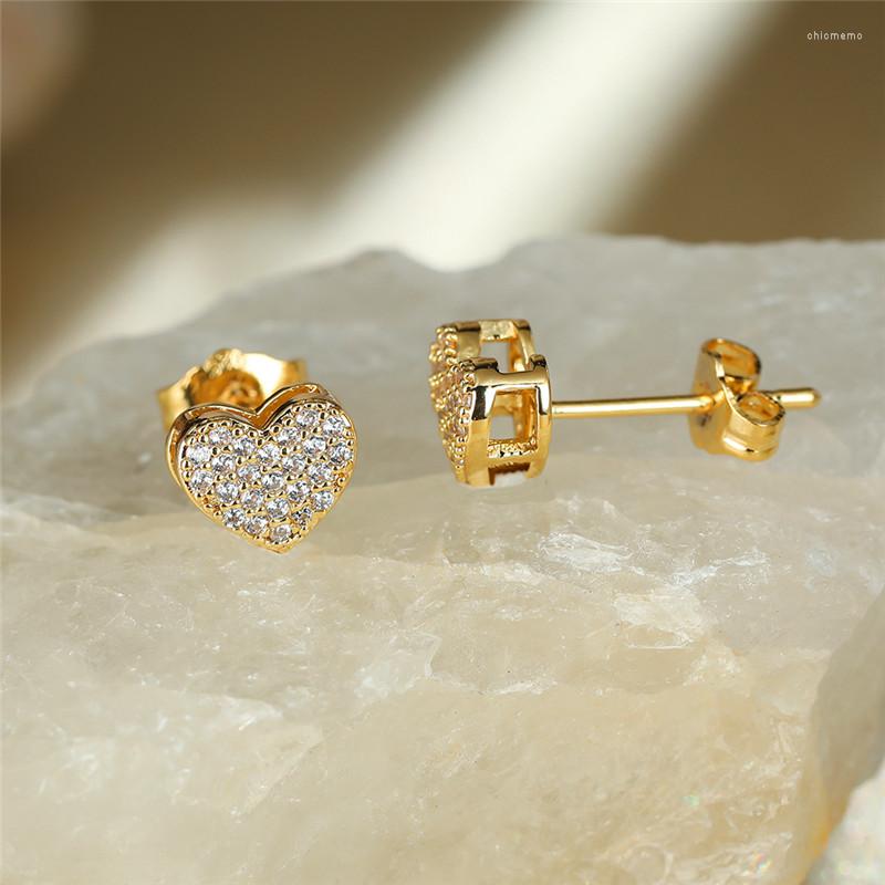 Stud Earrings Luxury Female Crystal Heart Small Charm Gold Silver Color Wedding Cute White Zircon For Women
Stud Earrings Luxury Female Crystal Heart Small Charm Gold Silver Color Wedding Cute White Zircon For Women