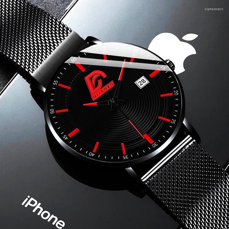 Wristwatches 2022 Fashion Mens Minimalist Watches Ultra Thin Magnet Buckle Watch Men Business Stainless Steel Mesh Belt Quartz Wristwatch, L black blue
Wristwatches 2022 Fashion Mens Minimalist Watches Ultra Thin Magnet Buckle Watch Men Business Stainless Steel Mesh Belt Quartz Wristwatch, L black blue
