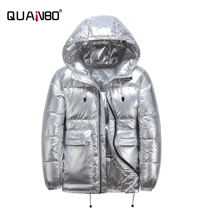 Men's Down Parkas QUANBO Winter Men's Women's Down Jacket High Quality Hooded Casual Silver Coat Thick and Warm Men's Winter Clothing 221006
Men's Down Parkas QUANBO Winter Men's Women's Down Jacket High Quality Hooded Casual Silver Coat Thick and Warm Men's Winter Clothing 221006