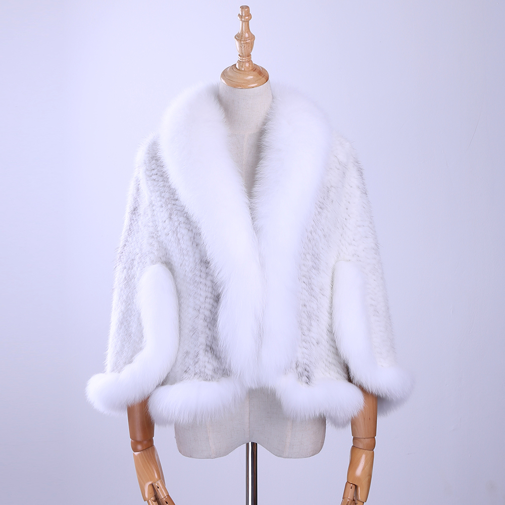 Women's Fur Faux Genuine Knitted Mink Shawl Wrap Cape with Fox fur collar Triming women Lady mink coat Jacket Stole 221006, Black
Women's Fur Faux Genuine Knitted Mink Shawl Wrap Cape with Fox fur collar Triming women Lady mink coat Jacket Stole 221006, Black