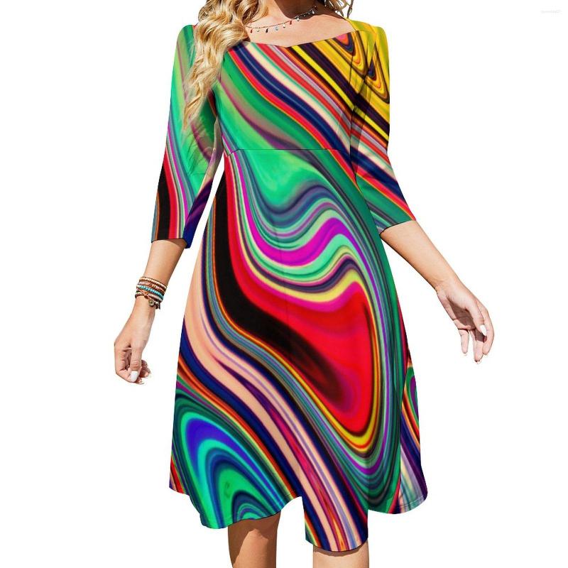 Casual Dresses Abstract Print Dress Female Colorful Marble Korean Fashion Beach With Bow Summer Oversize Vestido, Style-2
Casual Dresses Abstract Print Dress Female Colorful Marble Korean Fashion Beach With Bow Summer Oversize Vestido, Style-2