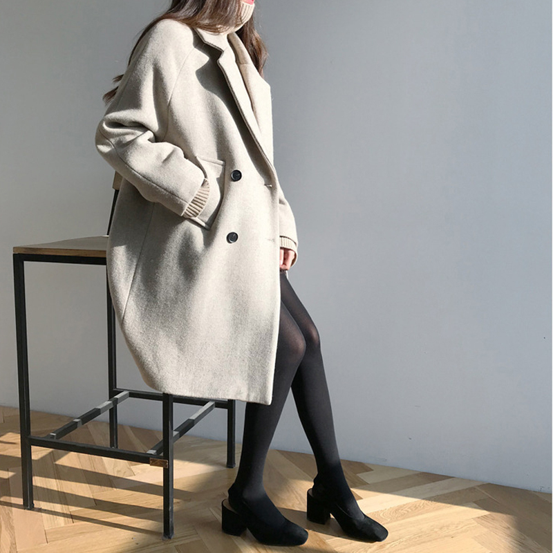 Womens Wool Blends Fashion Long Coat Winter Coat Women Casaco Feminino Girl Wool Coat Manteau Femme Clothes Jacket Women 221007