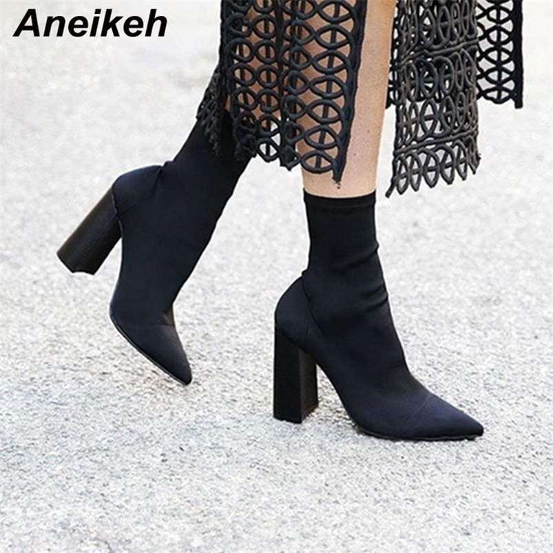 Boots Aneikeh Slim Stretch Ankle for Women Pointed Toe Sock Square High Heel Shoes Woman Fashion Bota Feminina 41 221006, Green
Boots Aneikeh Slim Stretch Ankle for Women Pointed Toe Sock Square High Heel Shoes Woman Fashion Bota Feminina 41 221006, Green