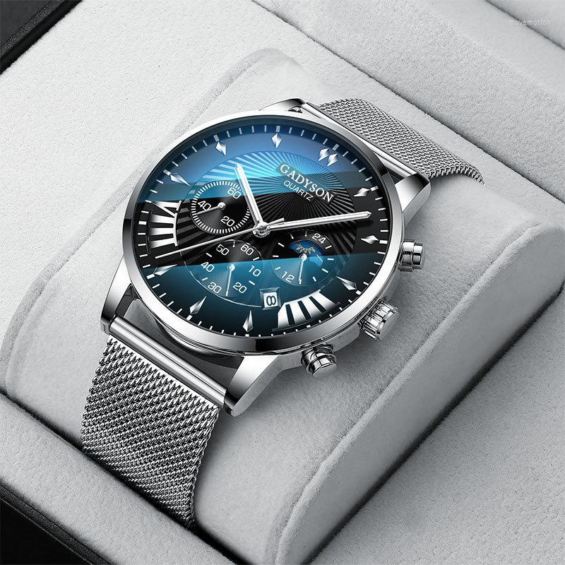 Wristwatches Top Men Watches Luxury Stainless Steel Mesh Calendar Watch Business Luminous Quartz Relogio Masculino, L brown s silver
Wristwatches Top Men Watches Luxury Stainless Steel Mesh Calendar Watch Business Luminous Quartz Relogio Masculino, L brown s silver