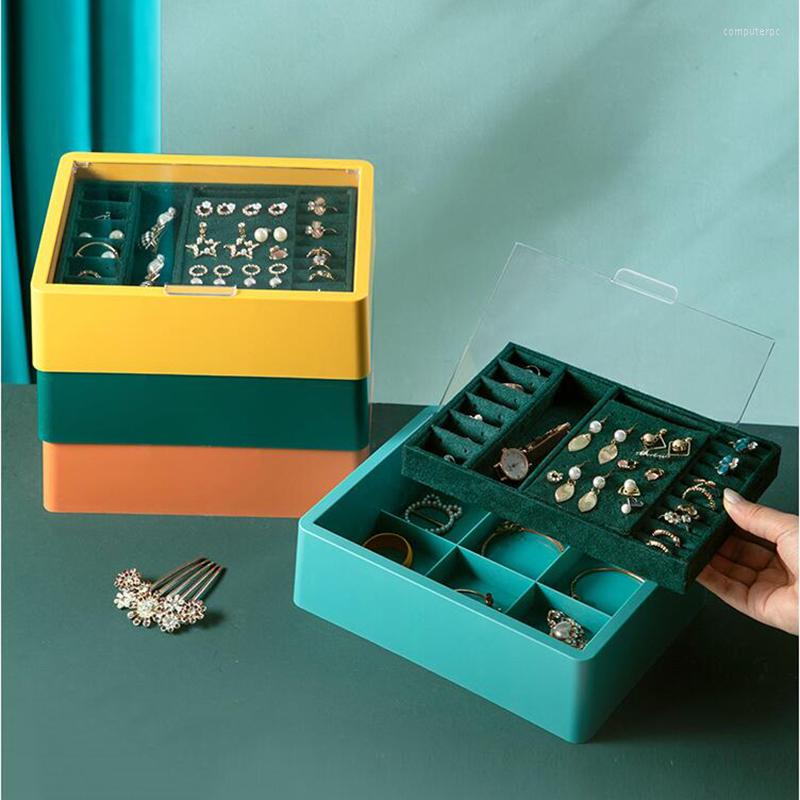 Jewelry Pouches Double Layer Box Rings Organizer Earrings Necklaces Storage Transparent Plastic Case Gift For Women
Jewelry Pouches Double Layer Box Rings Organizer Earrings Necklaces Storage Transparent Plastic Case Gift For Women