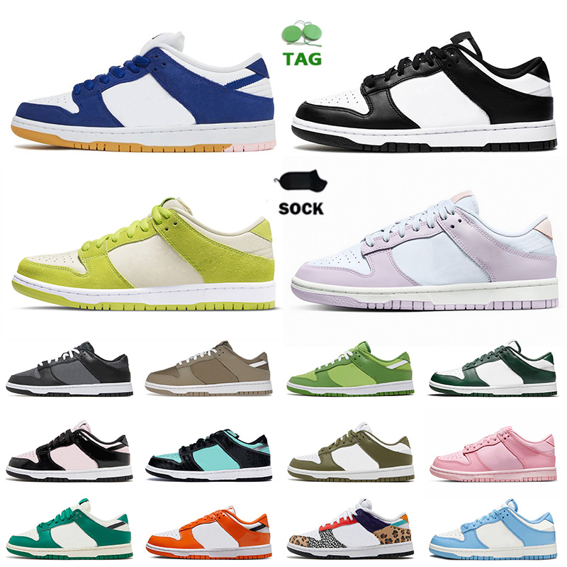 Designer Low Sneakers Shoes Platform Dunkes For Mens Women Los Angeles Varsity Green Apple Black White Laser Orange Lilac Grey Fog Runner Trainers Skateboard