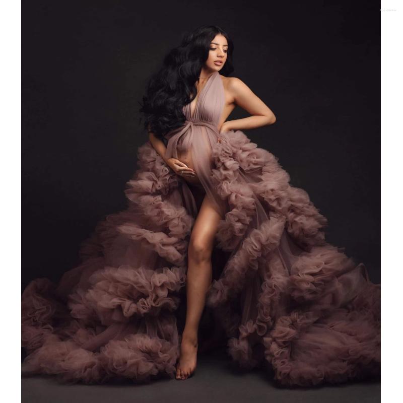 Party Dresses Ruffled Bridal Tulle Maternity For Po Shoot Extra Puffy Tiered Halter Backless Gowns Babyshower Wear, Red
Party Dresses Ruffled Bridal Tulle Maternity For Po Shoot Extra Puffy Tiered Halter Backless Gowns Babyshower Wear, Red