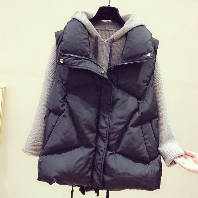 Women's Vests 0404 Spring Autumn Vest Waistcoat Women Casual Bodywarmer Sleeveless Jacket Women Black White Ladies Vest Coat Korean Style 221007