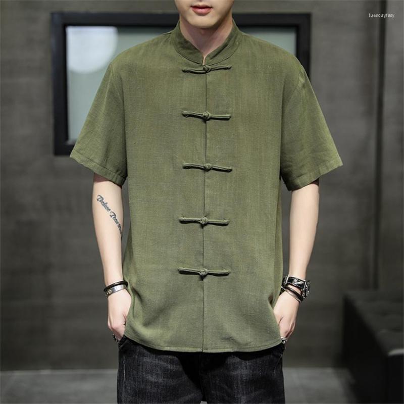 Ethnic Clothing Men Shirts Chinese Traditional Cloth Tang Suit Vintage Short Sleeve Stand Collar Casual Oversize Tops Solid Color Man
Ethnic Clothing Men Shirts Chinese Traditional Cloth Tang Suit Vintage Short Sleeve Stand Collar Casual Oversize Tops Solid Color Man