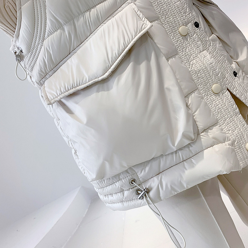 Women's Vests 0409 Down Cotton Waistcoat Women Laple Collar Casual Loose Sleeveless Coat Bodywarmer Femme Big Pockets Black Beige Winter Vest 221